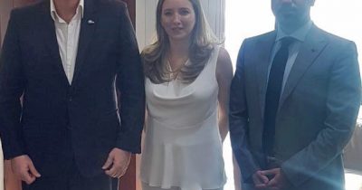 Veronica Cotdemiey, CEO of Citizenship Invest meets with St. Lucia’s Prime Minister, Allen Chastanet